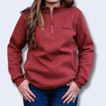 Livestock Quarter Zip Sweater | Rust - The Ridge Western Wear™