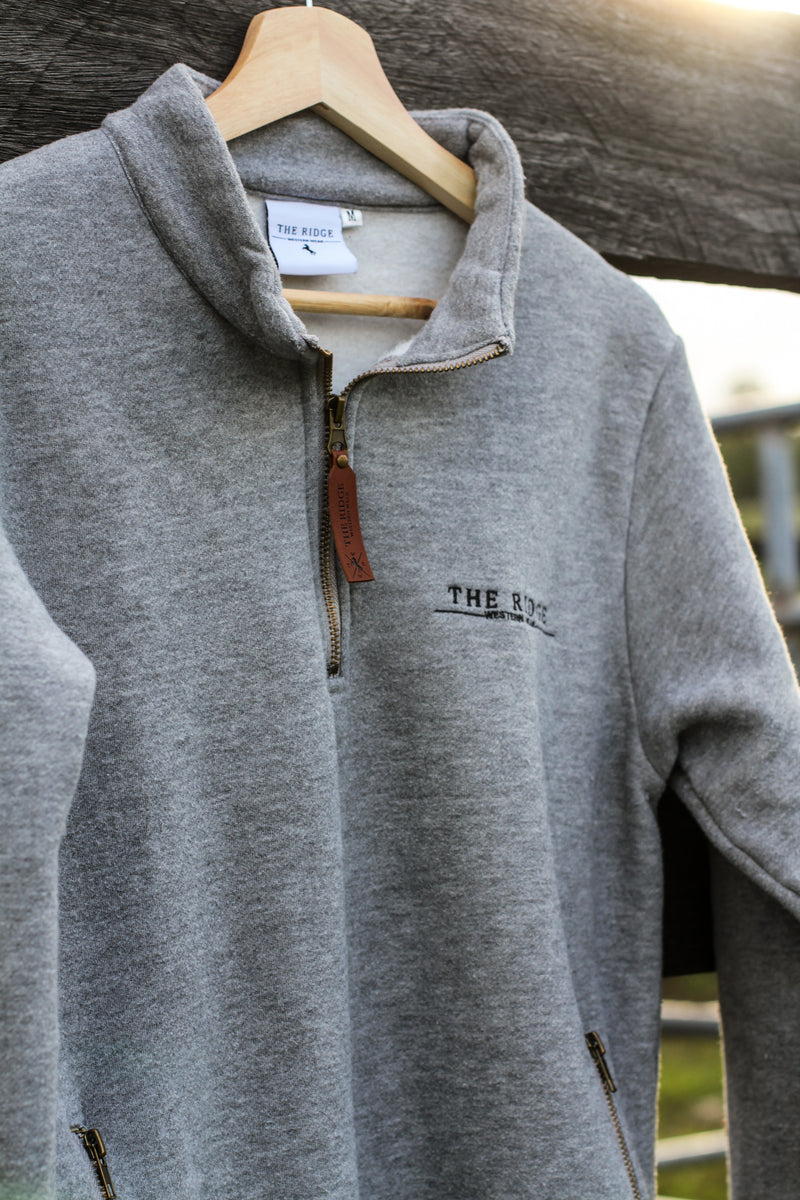 Lane Quarter Zip Sweater | Grey - The Ridge Western Wear™