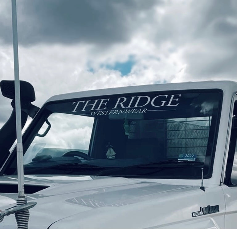 Large ‘The Ridge’ Banner style Sticker - The Ridge Western Wear