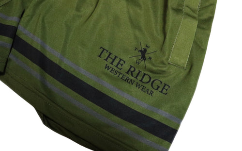 Ladies Khaki Rugby Shorts - W/ Pockets - The Ridge Western Wear