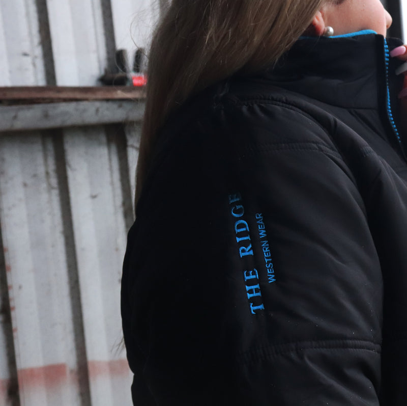 Blue and Black Puffer Jacket - The Ridge Western Wear™