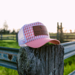 Pink Gingham Trucker Cap - The Ridge Western Wear™