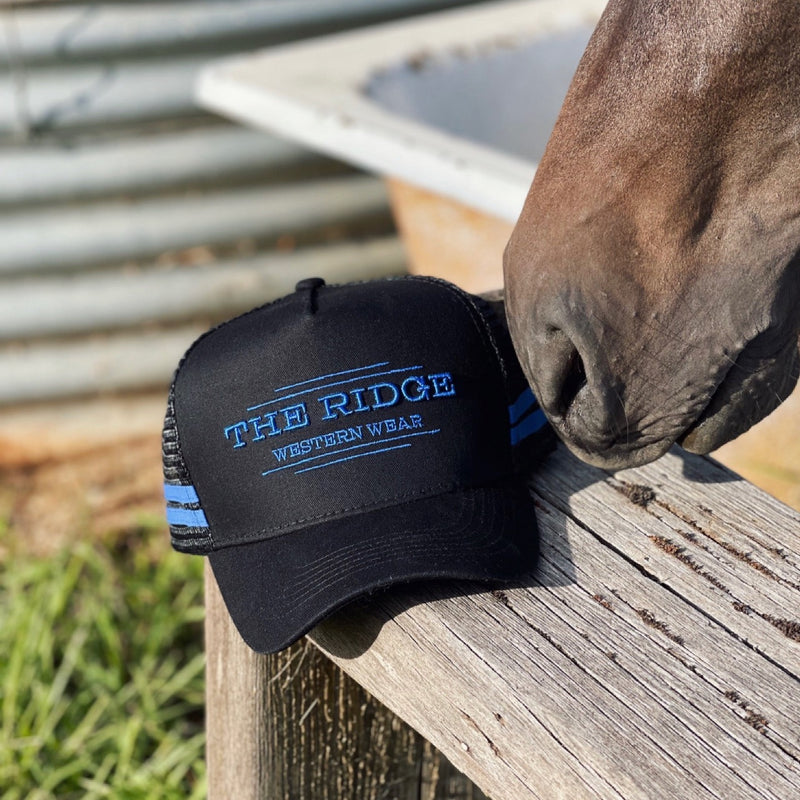 Black & Blue Trucker Cap - The Ridge Western Wear™