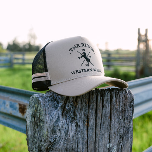 Tan & Black Trucker Cap - The Ridge Western Wear™