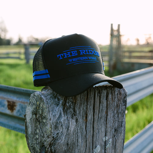 Black & Blue Trucker Cap - The Ridge Western Wear™
