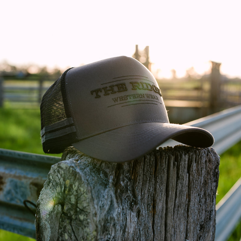 Charcoal & Black Trucker Cap - The Ridge Western Wear™