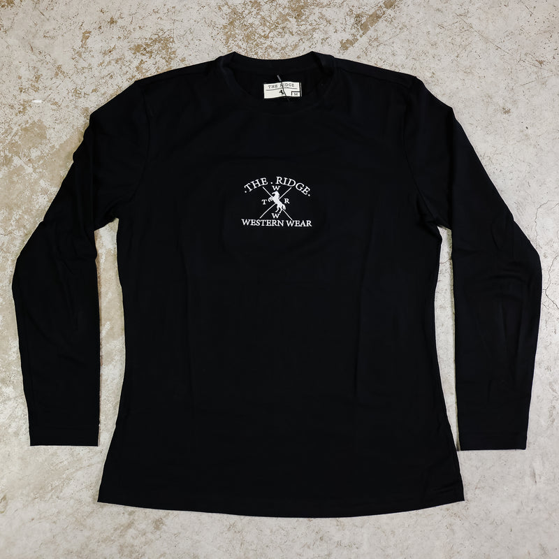 Ladies Long Sleeve Tee | Black - The Ridge Western Wear™